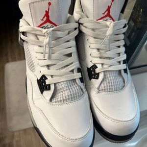 White Cement Jordan 4’s